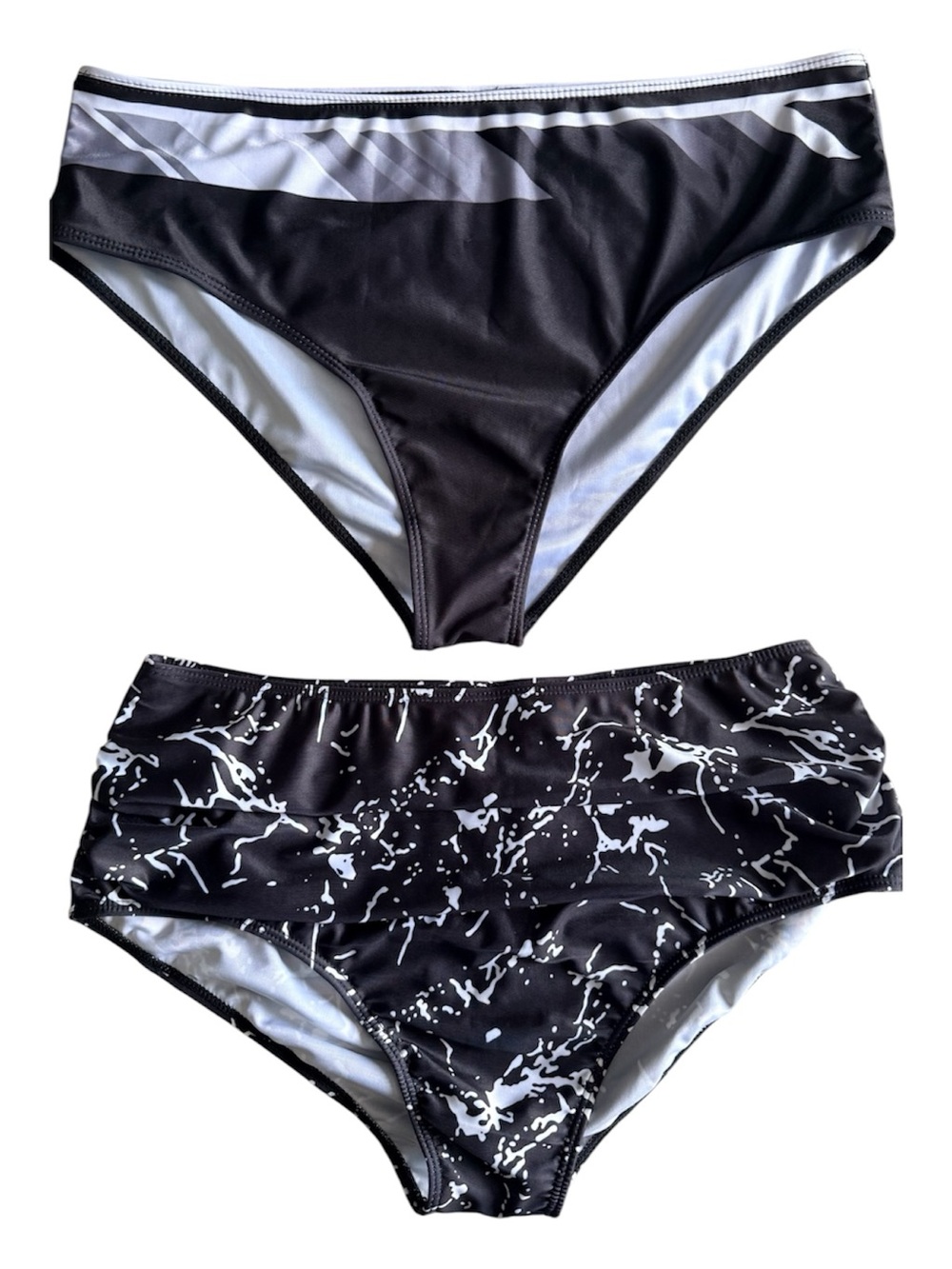 NWOT Black & White Bikini Bottoms - Two Pack